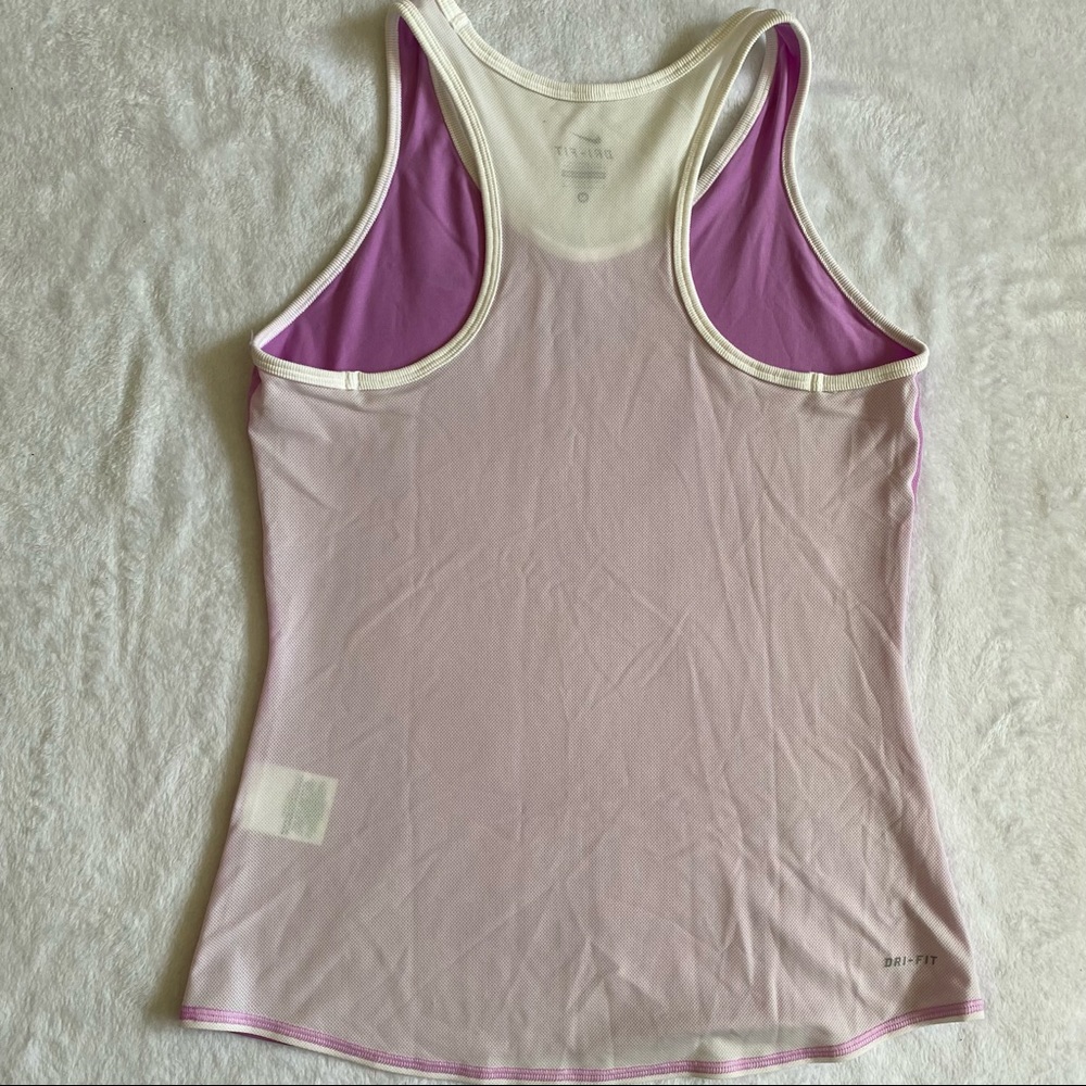 Nike Pro Dri Fit Tank Top - Lavender and White - Picture 7 of 7